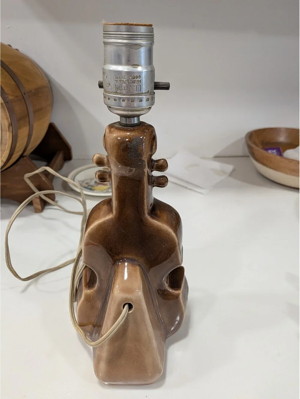 Vintage Ceramic Cello/Violin Lamp Base – Untested